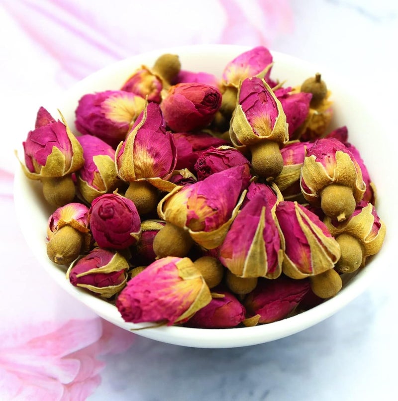 FullChea 100% Pure Natural Dried Rose Buds - 4oz - Image 2